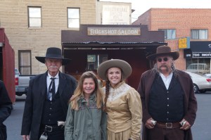 Kyra and her favorite western characters.