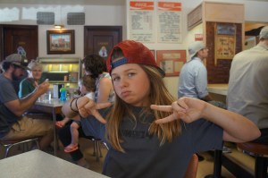 Kyra, down with Mickey Lu's.