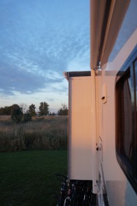 If you look closely you can see the reactors in the distance.